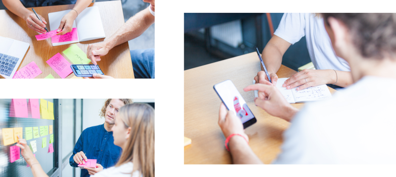 Bilder der Kollaboration bei einem UX Audit
